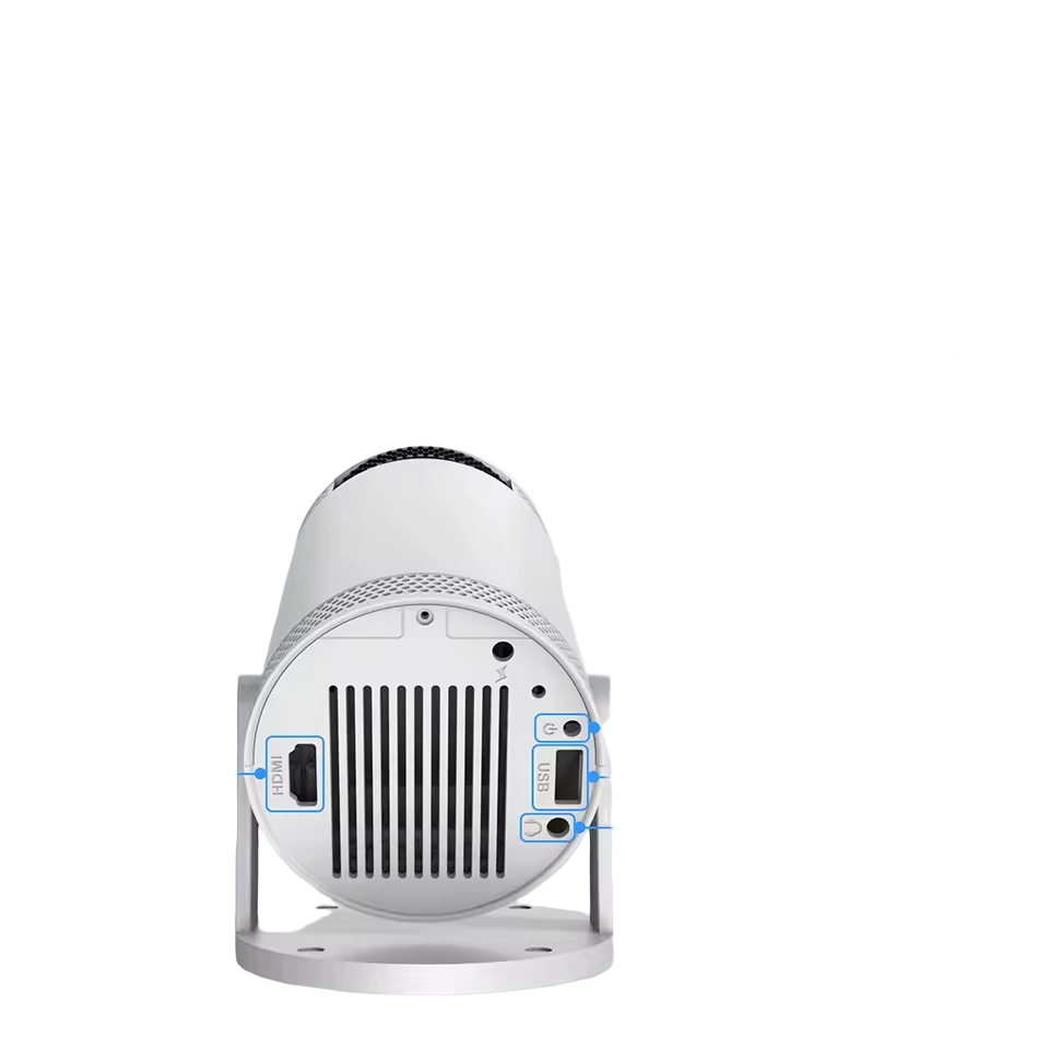 Mini WLAN Heimprojektor mit HD-Auflösung, 4K-Eingang, Android 11, WiFi 6 & Bluetooth